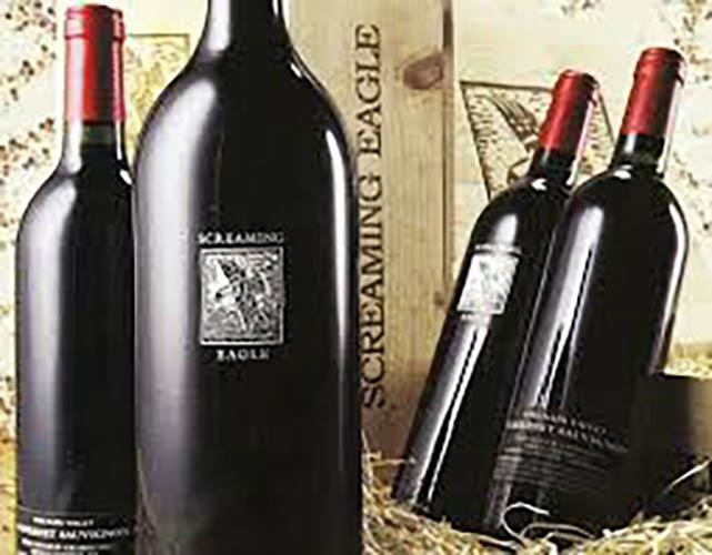 four wine bottles